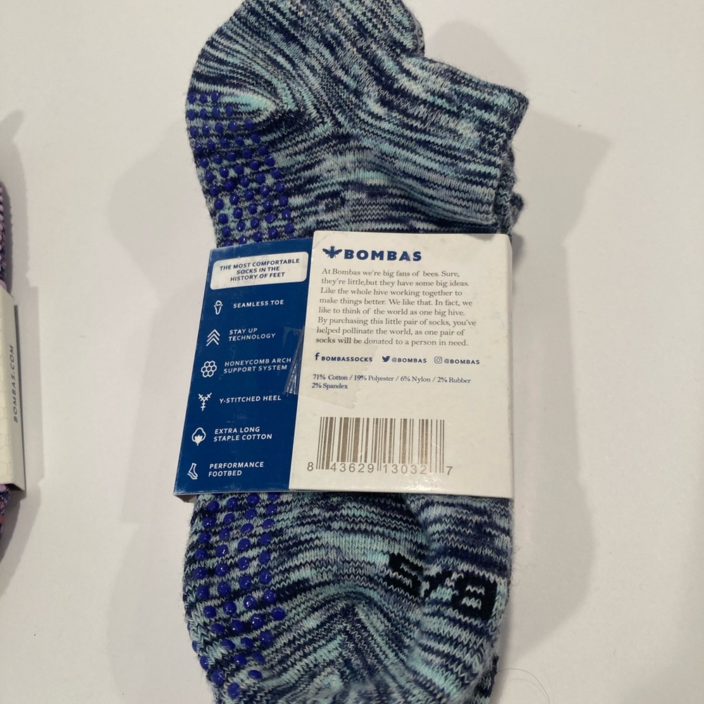 Bombas Women's gripper ankle socks with tab. 5 pairs. Size Large. NWT - Picture 3 of 6